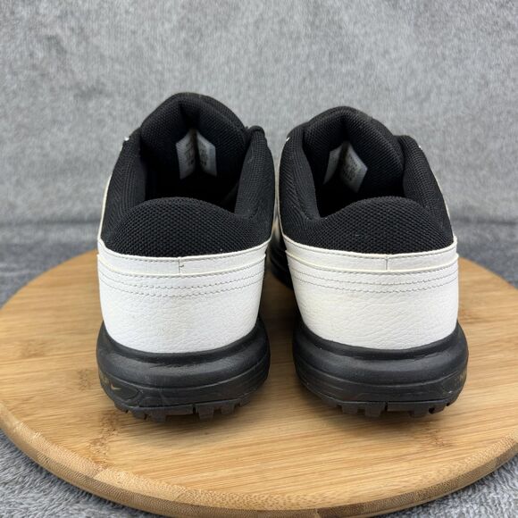 Nike Golf Shoes Mens Size 7.5 White Black Leather Spiked Sneakers 336040-101 main image 7